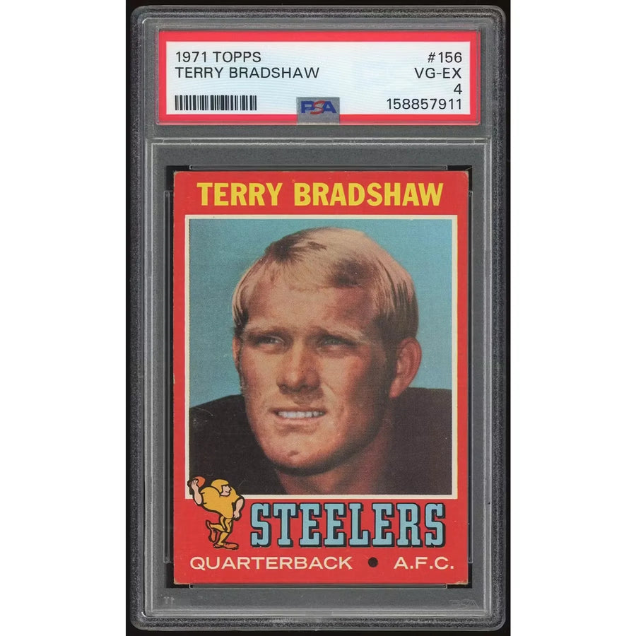 Terry Bradshaw 1971 Topps #156 Rookie Card | PSA 4