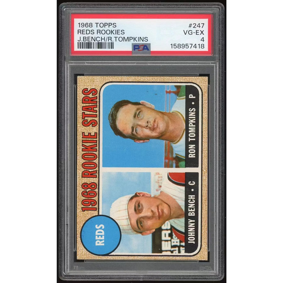 Johnny Bench 1968 Topps #247 Rookie Card | PSA 4
