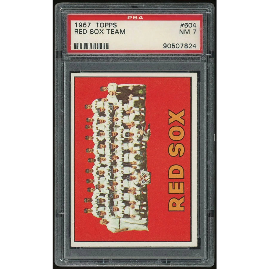 1967 Topps #604 Red Sox Team Card | PSA 7