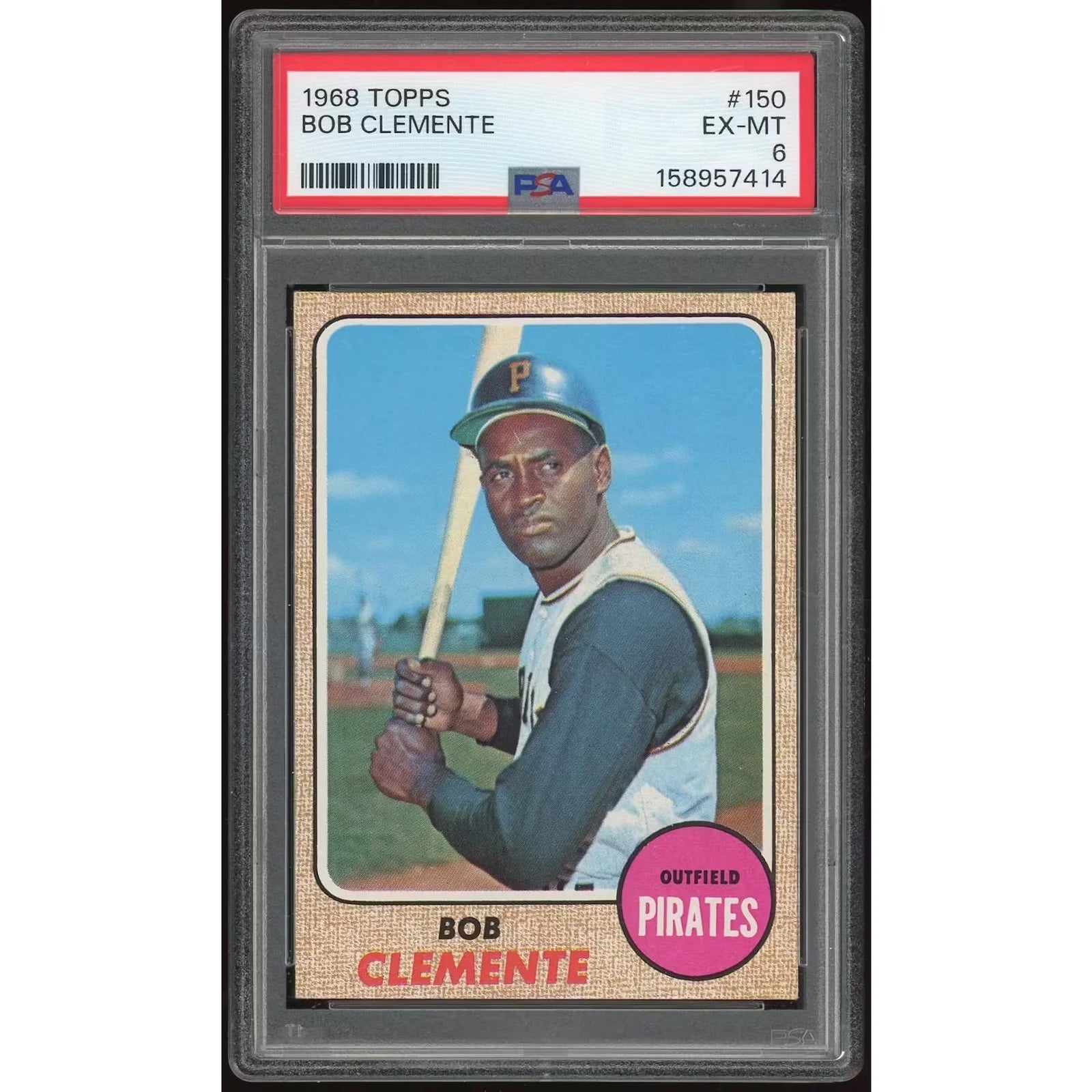 Roberto Clemente 1968 Topps #150 Card | PSA 6