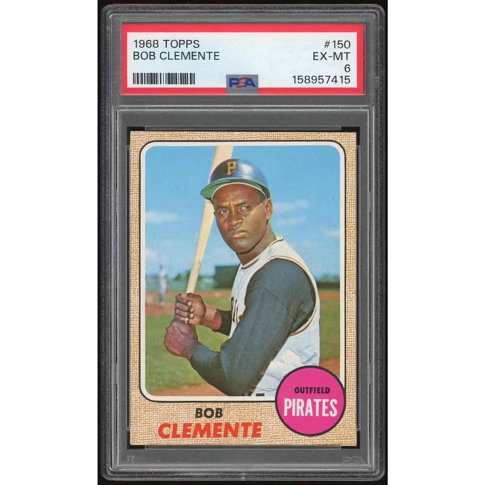 1968 Topps #150 Roberto Clemente Card | PSA 6