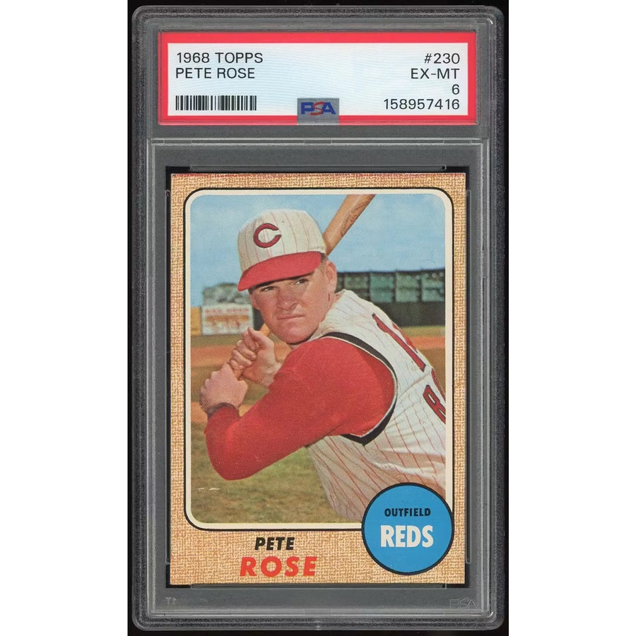 Pete Rose 1968 Topps #230 Baseball Card | PSA 6