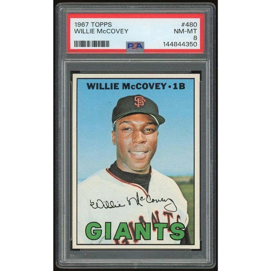 Willie McCovey 1967 Topps #480 Baseball Card | PSA 8