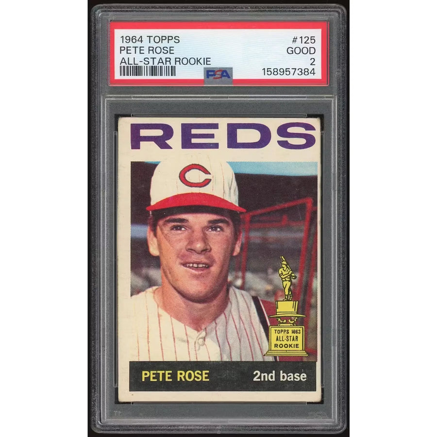 1964 Topps #125 Pete Rose Baseball Card | PSA 2