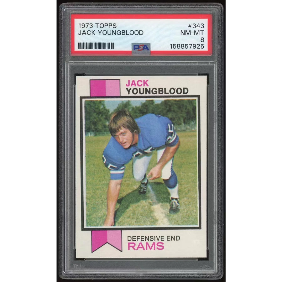 Jack Youngblood 1973 Topps #343 Rookie Card | PSA 8