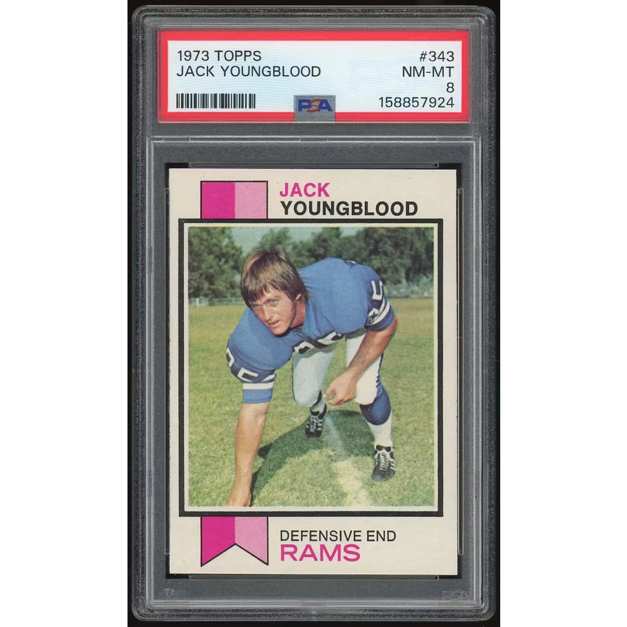 Jack Youngblood 1973 Topps #343 Rookie Card | PSA 8