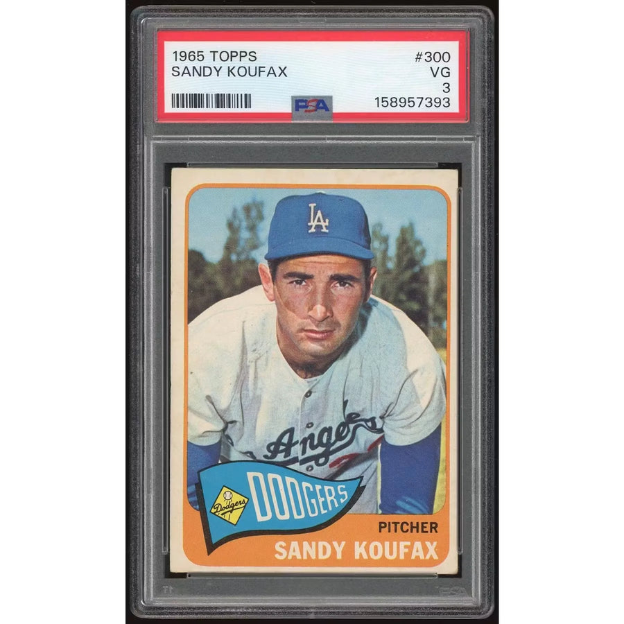Sandy Koufax 1965 Topps #300 Card | PSA 3