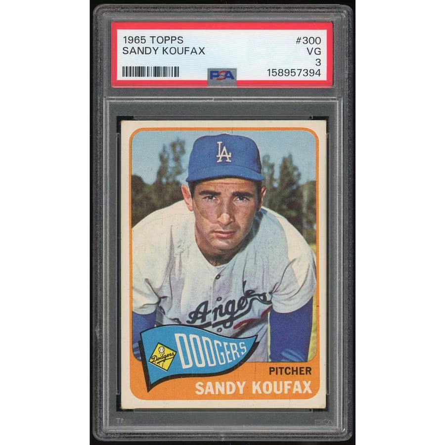 Sandy Koufax 1965 Topps #300 Baseball Card | PSA 3