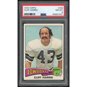 Cliff Harris 1975 Topps #490 Rookie Card | PSA 8