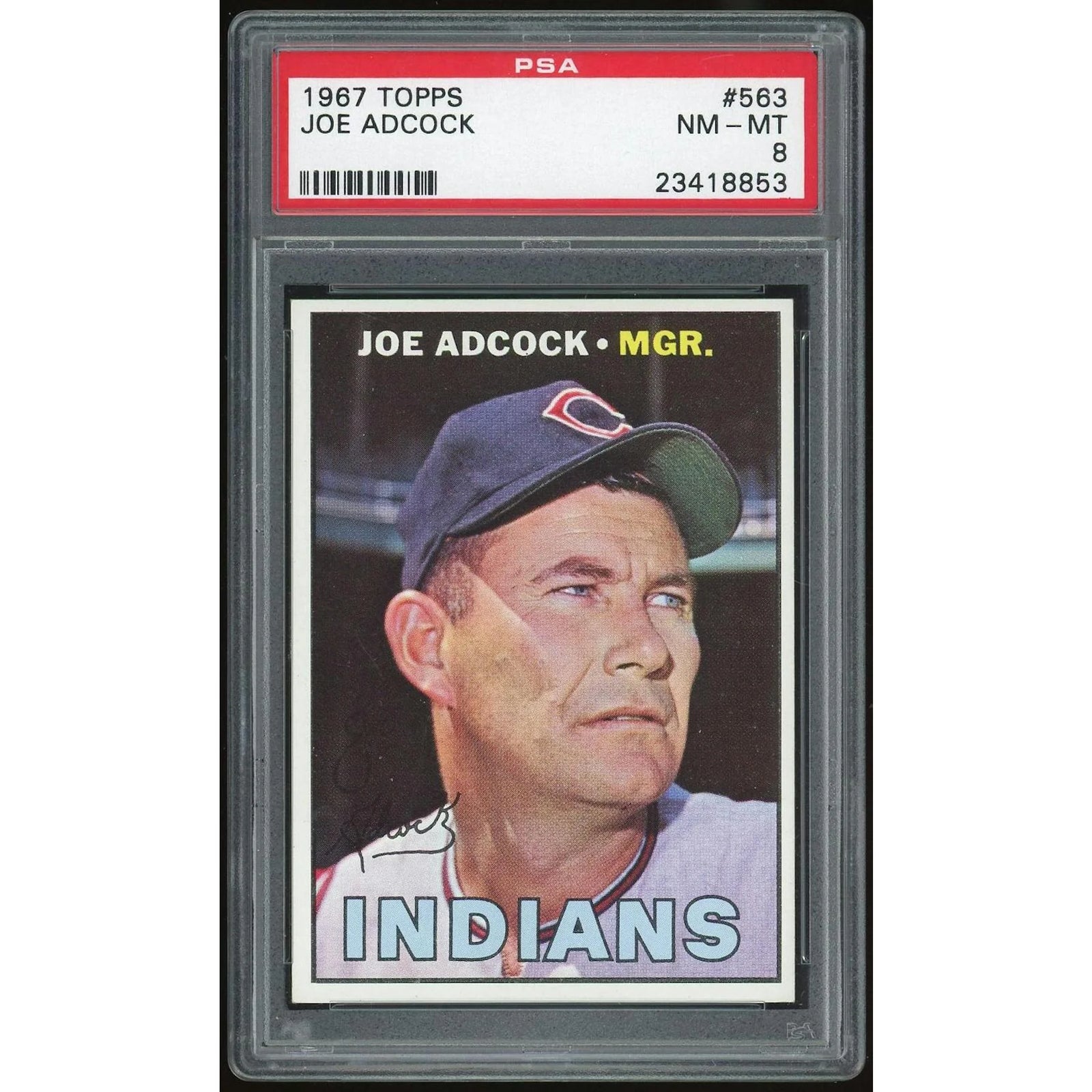 Joe Adcock 1967 Topps #563 Baseball Card | PSA 8