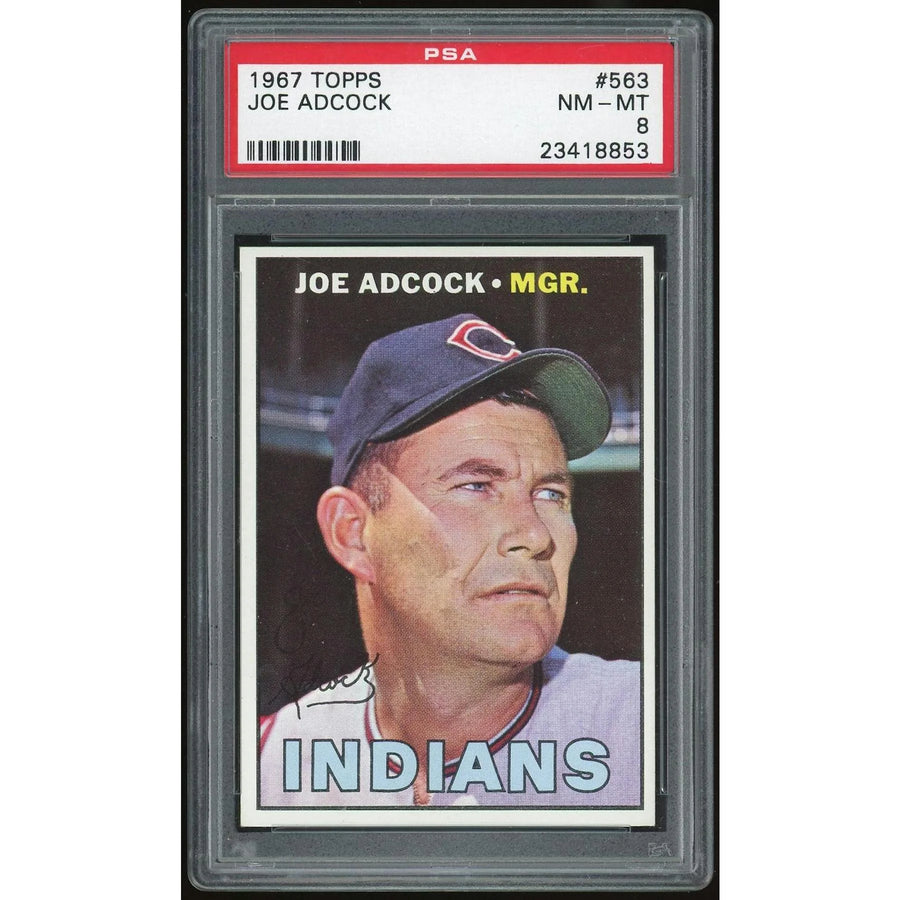 Joe Adcock 1967 Topps #563 Baseball Card | PSA 8