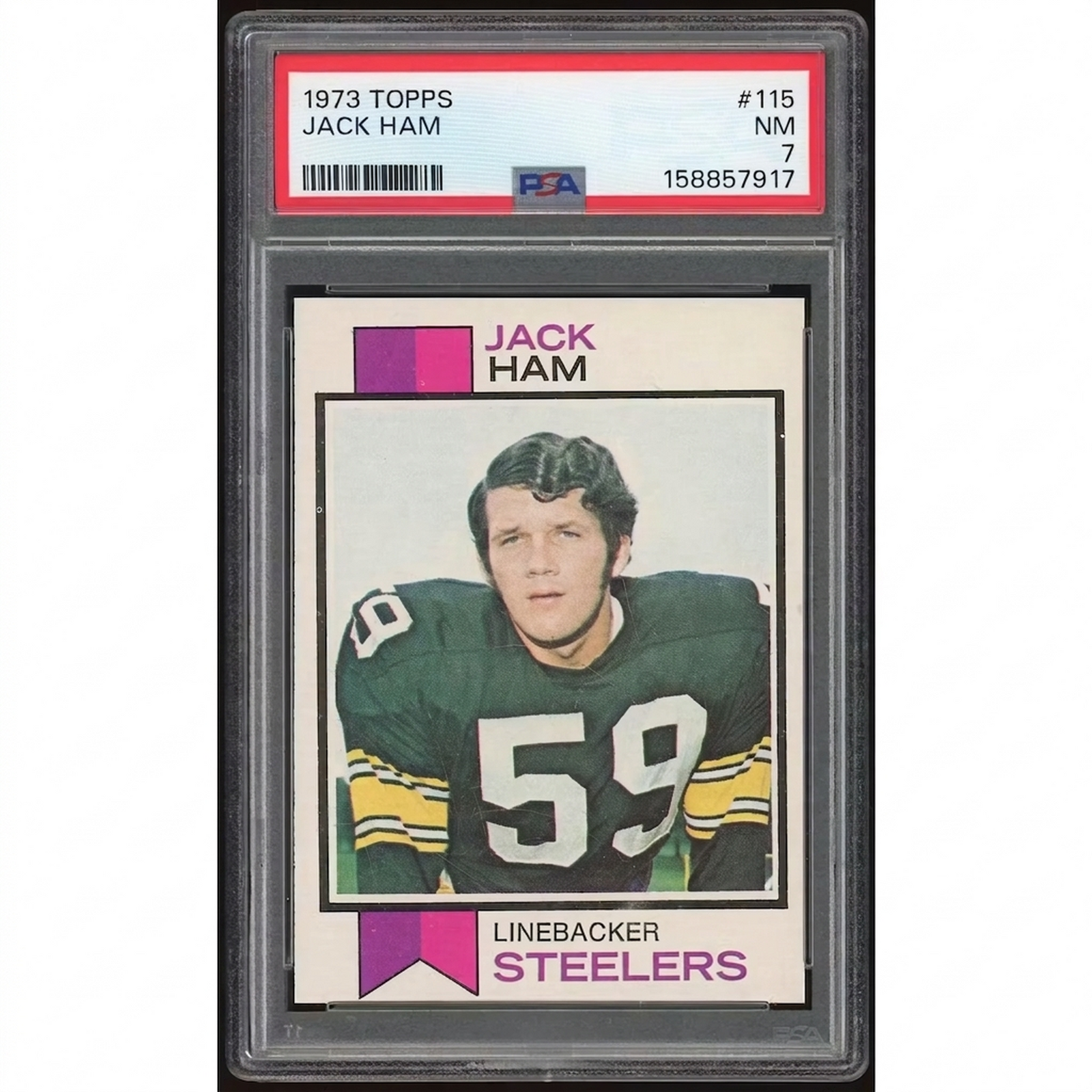 Jack Ham 1973 Topps #115 Rookie Card | PSA 7