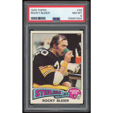Rocky Bleier 1975 Topps #39 Rookie Card | PSA 8