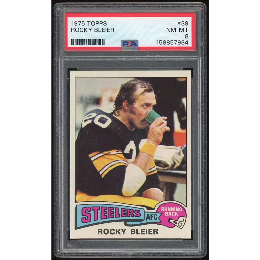 Rocky Bleier 1975 Topps #39 Rookie Card | PSA 8