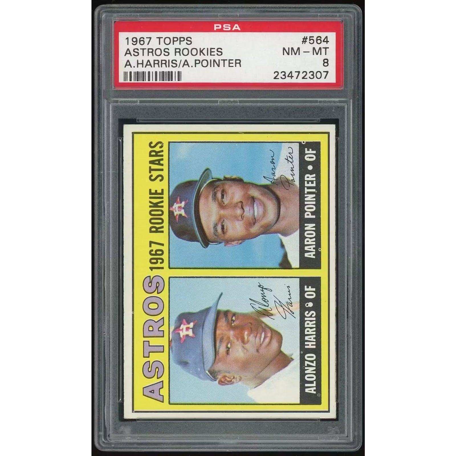 1967 Topps #564 Aaron Pointer/Alonzo Harris RC | PSA 8