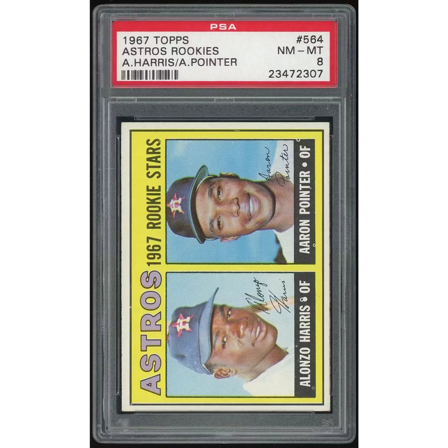 1967 Topps #564 Aaron Pointer/Alonzo Harris RC | PSA 8