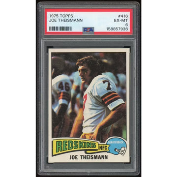 Joe Theismann 1975 Topps #416 Rookie Card | PSA 6