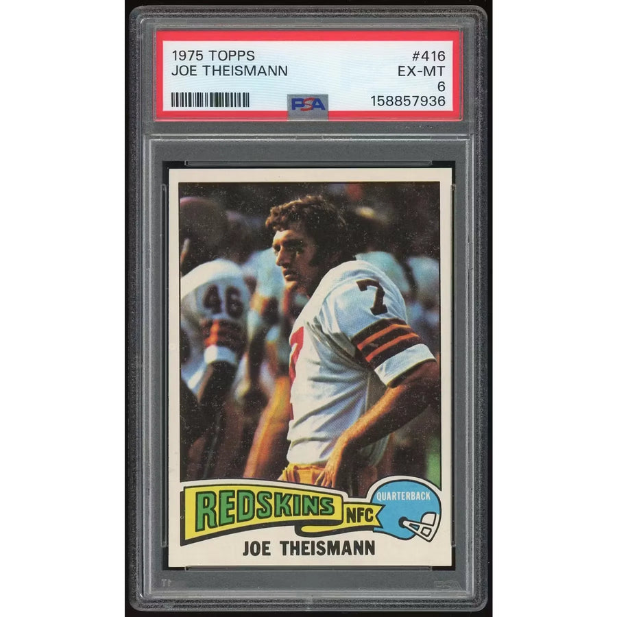 Joe Theismann 1975 Topps #416 Rookie Card | PSA 6