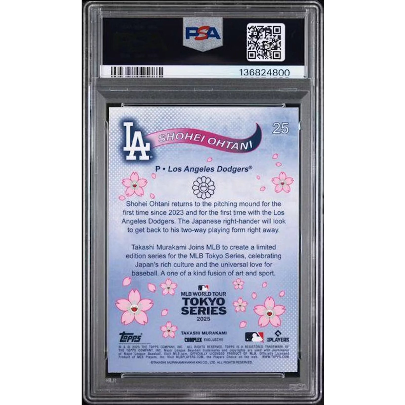 Shohei Ohtani 2025 Topps Tokyo Series Card #25 | PSA 10