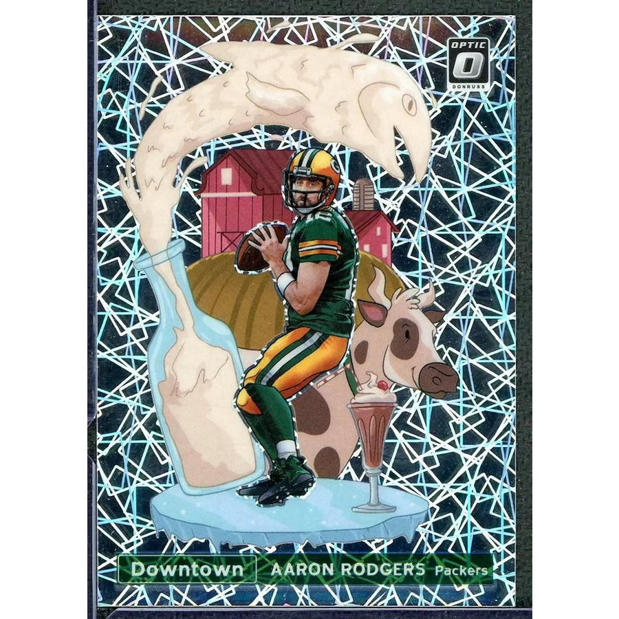 Aaron Rodgers 2021 Panini Donruss Optic Downtown DT-15 Card