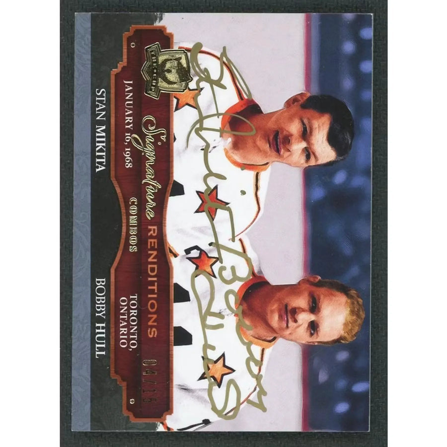 Stan Mikita & Bobby Hull Signed Card | 2013-14 The Cup Signature Renditions/15