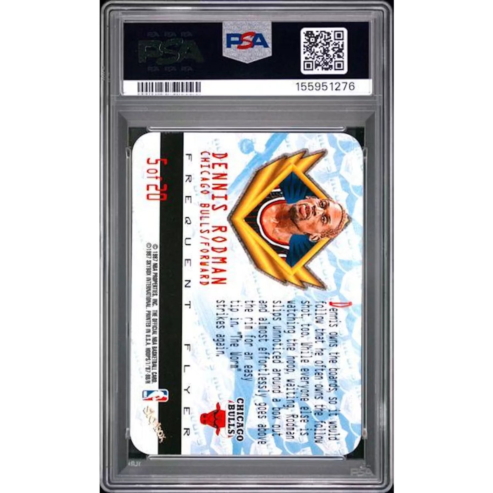 Dennis Rodman 1997 Hoops Frequent Flyer Club #5 | PSA 10