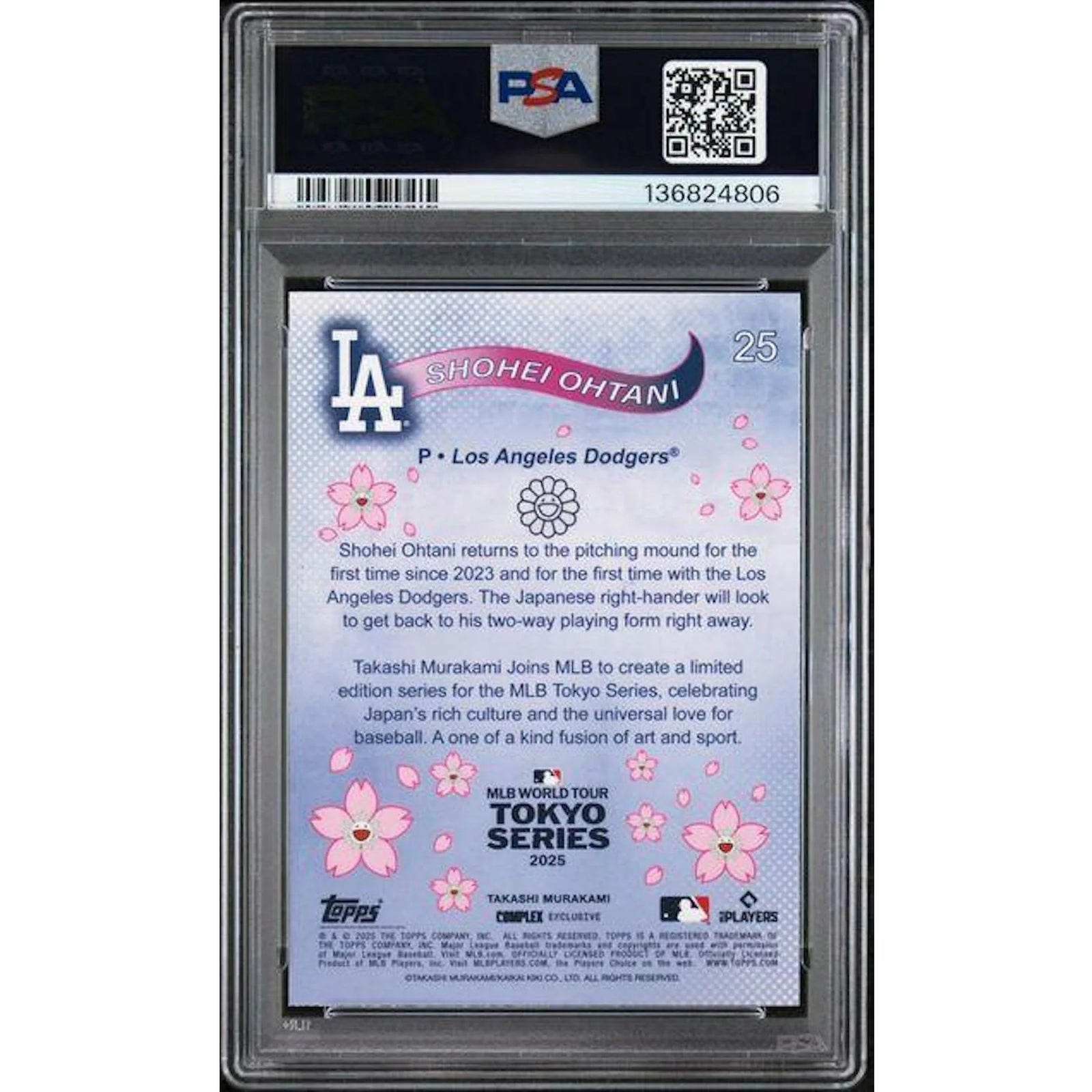 Shohei Ohtani 2025 Topps Tokyo Series Card #25 | PSA 9