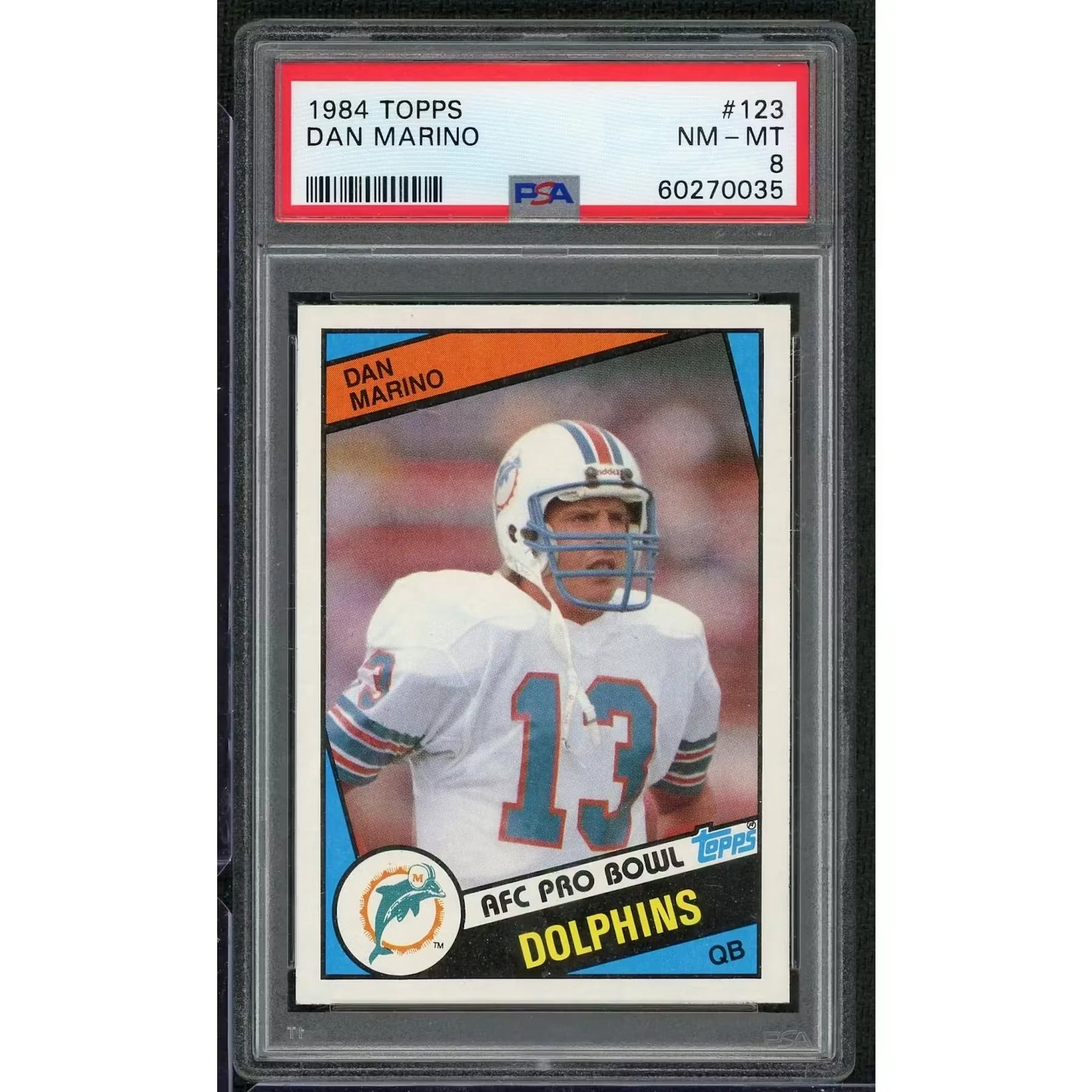 Dan Marino 1984 Topps Rookie Card #123 | PSA 8