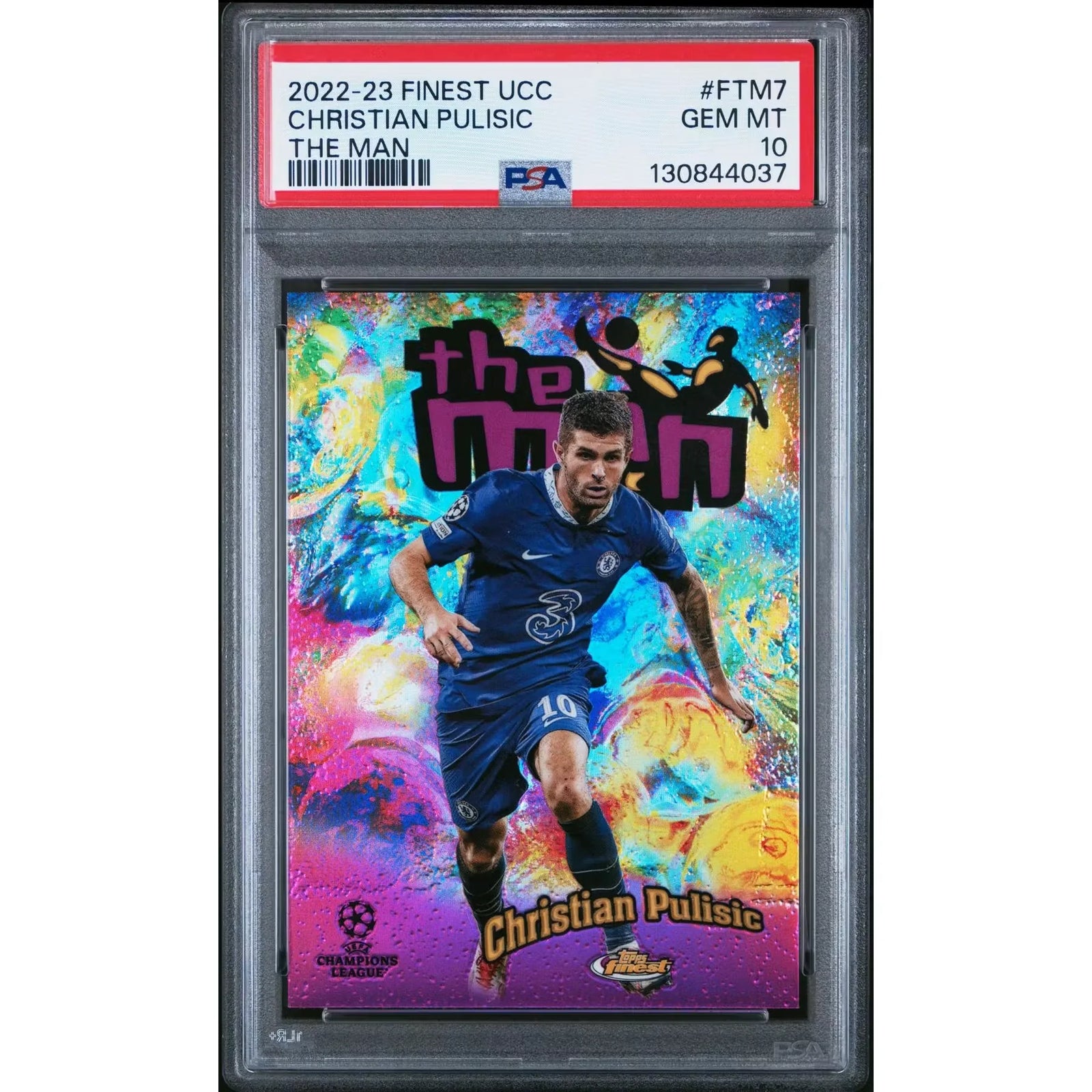 Christian Pulisic 2022-23 Topps Finest UCC The Man #FTM-7 | PSA 10