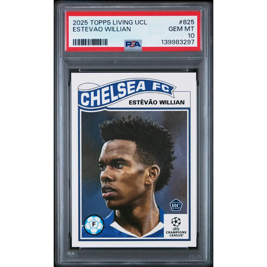 Estevao Willian 2025-2026 Topps Living Set UCL Rookie #825 | PSA 10