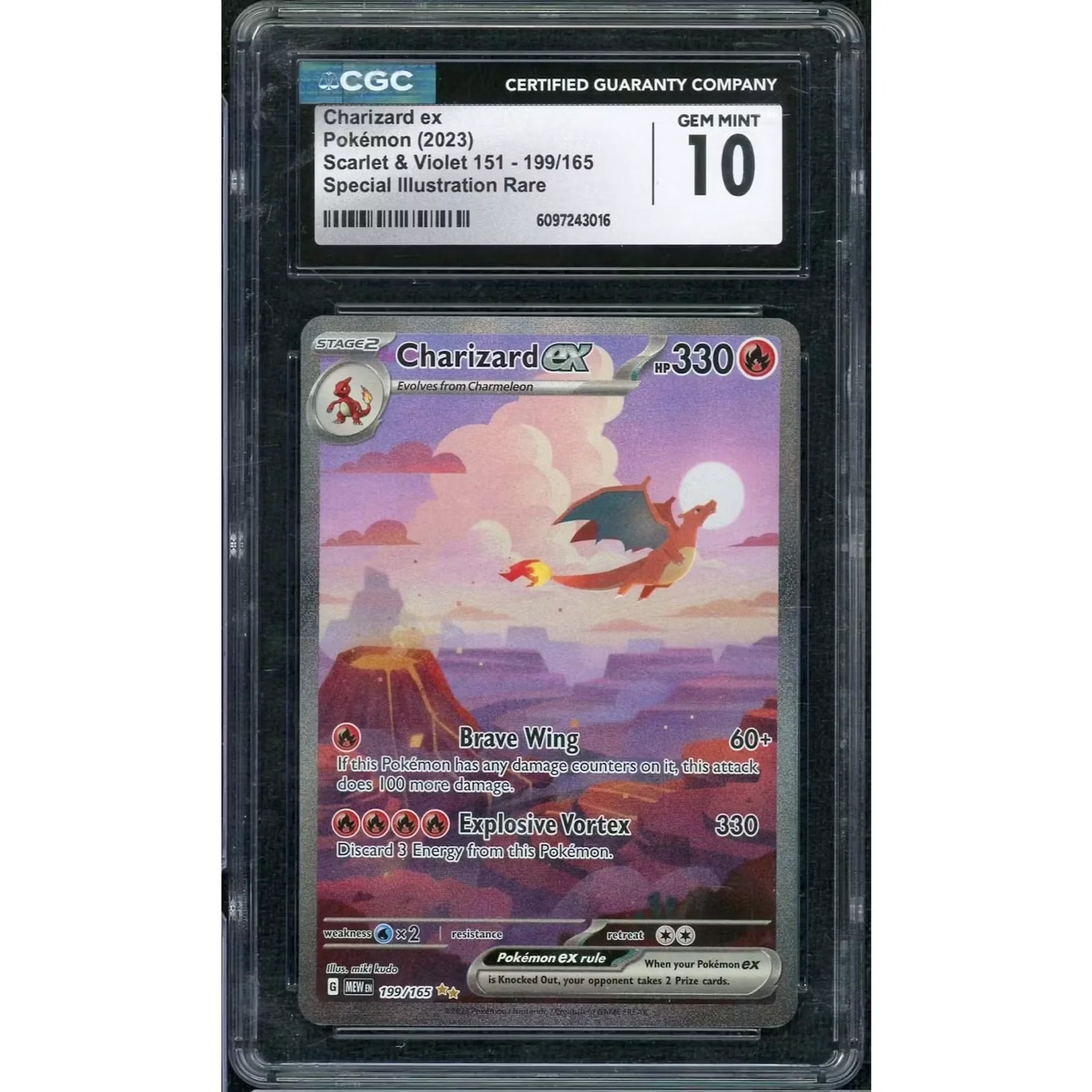 2023 Pokemon Scarlet & Violet 151 Charizard ex SIR 199/165 | CGC 10