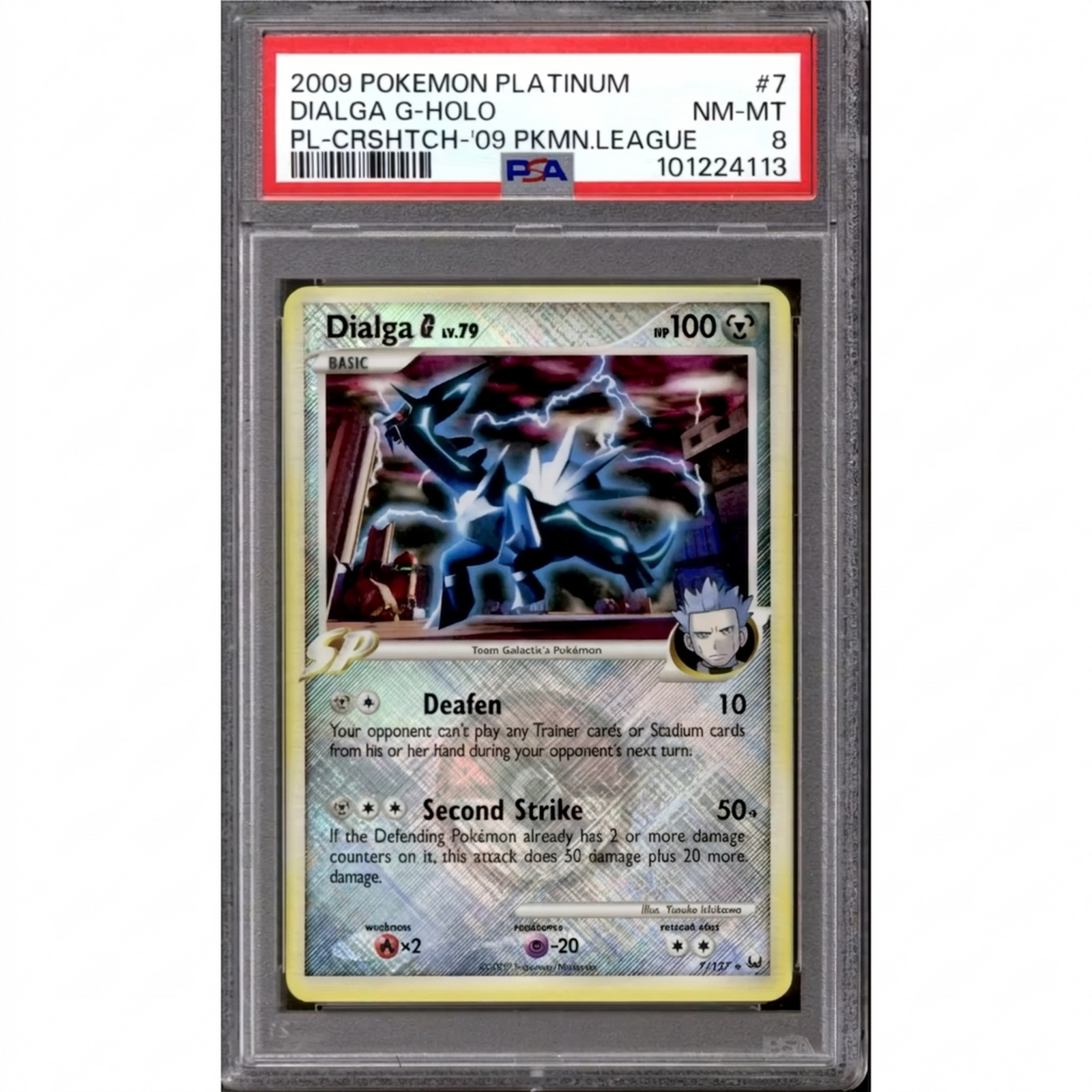 Dialga G Platinum League Promo Card | PSA 8 Reverse Holo