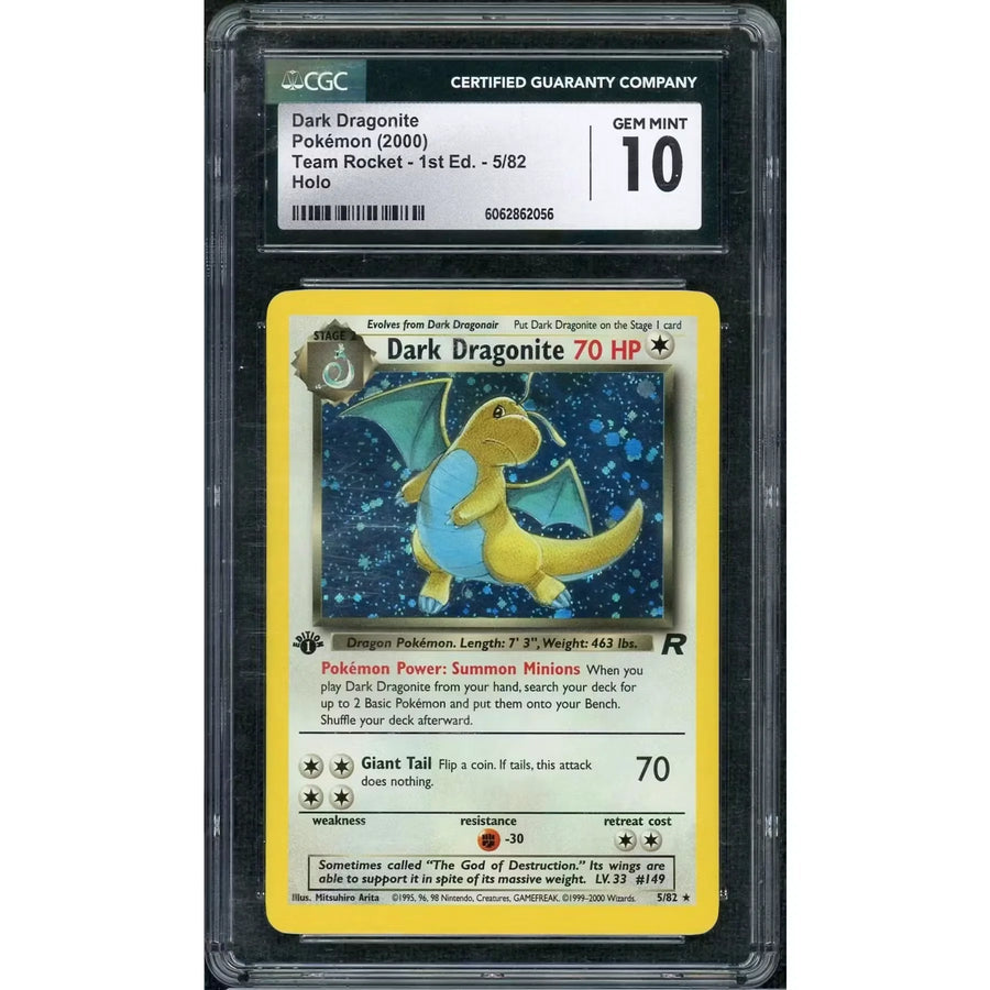 2000 Pokemon Team Rocket Dark Dragonite 1st Edition Holo #5 | CGC 10 Gem Mint