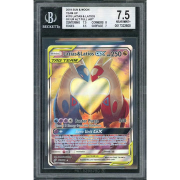 2019 Pokemon Team Up Latias & Latios GX Tag Team Full Art #170 | BGS 7.5