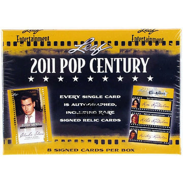 2011 Leaf Pop Century Hobby Box | Signed Entertainment Cards (Ships Sealed Only)