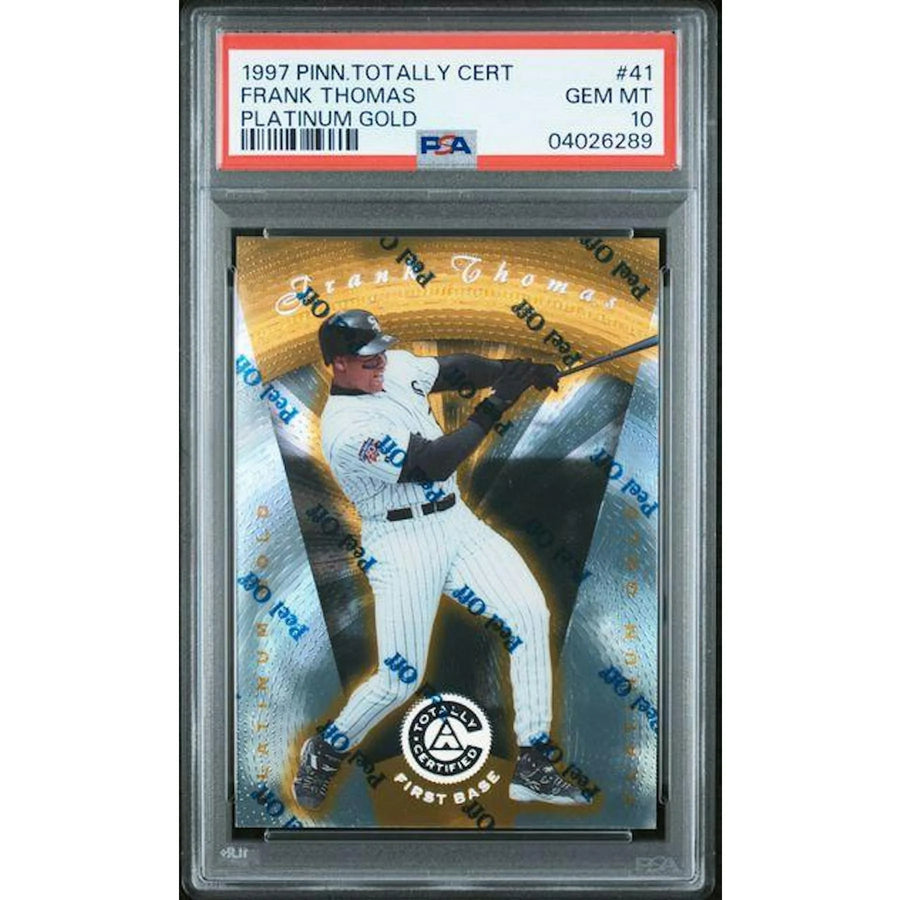 Frank Thomas Signed 1997 Pinnacle Totally Certified Platinum Gold Card | PSA 10