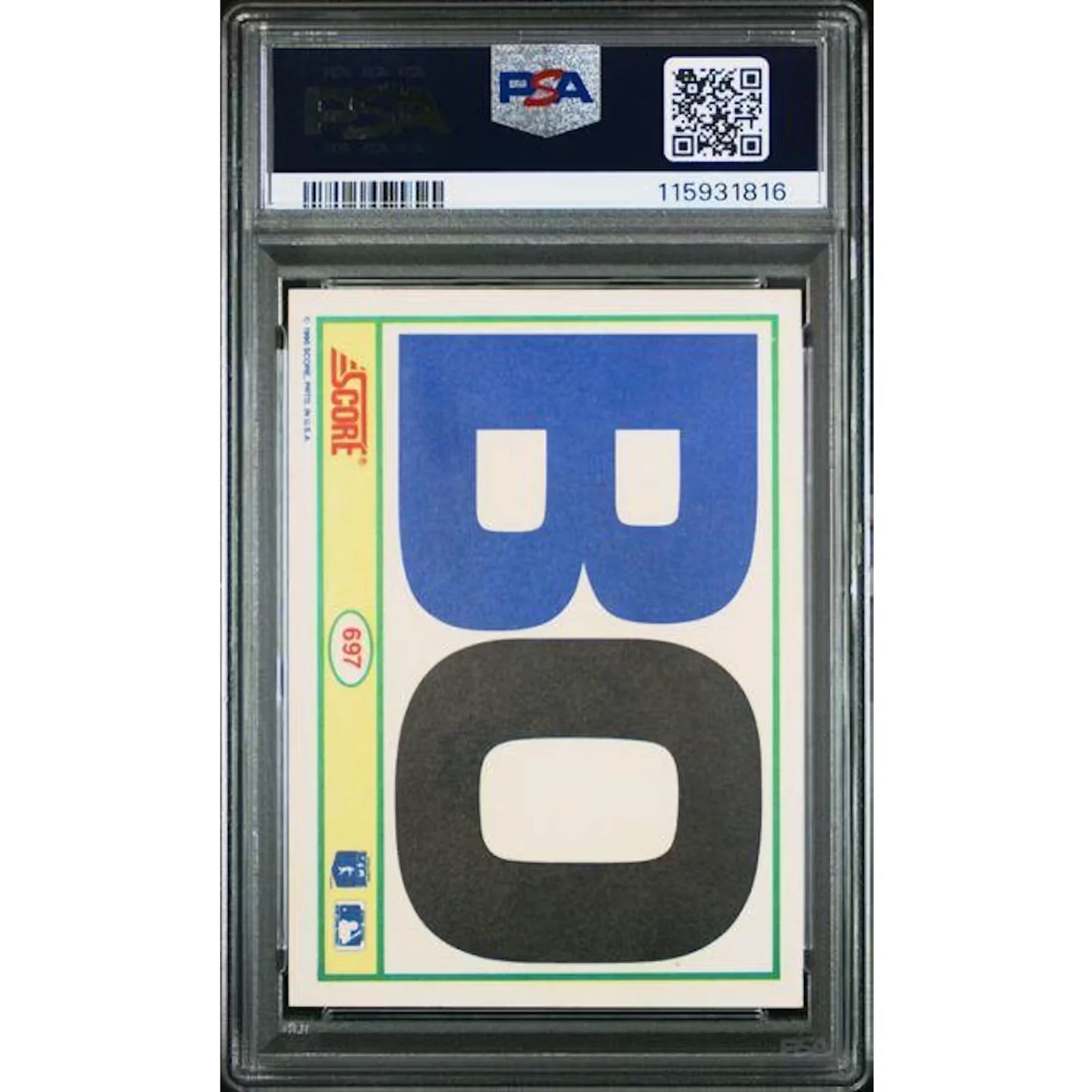 Bo Jackson 1990 Score Baseball Card #697 | PSA 10