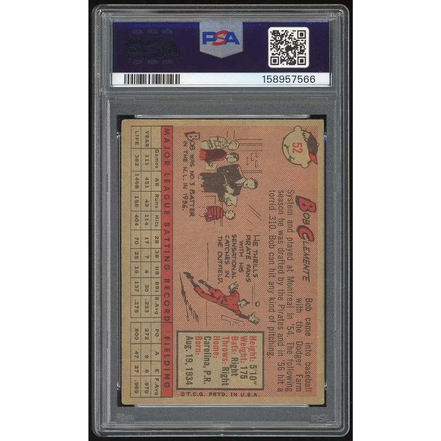 Roberto Clemente 1958 Topps #52 Card | PSA 3