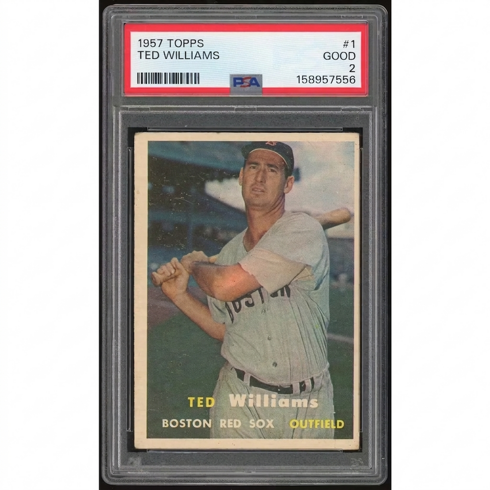 1957 Topps #1 Ted Williams Baseball Card | PSA 2