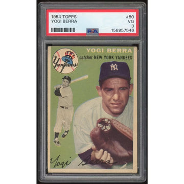 1954 Topps #50 Yogi Berra Baseball Card | PSA 3