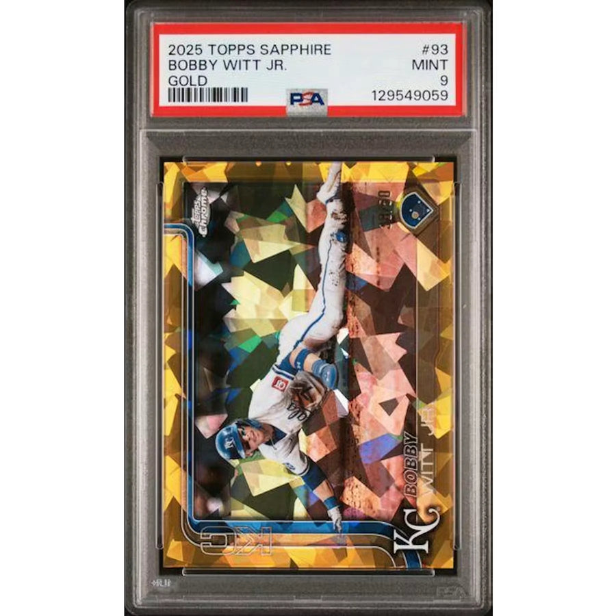Bobby Witt Jr 2025 Topps Chrome Sapphire Gold Card #92 | PSA 9