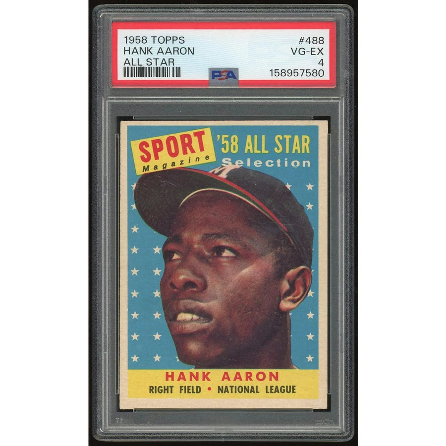 1958 Topps #488 Hank Aaron All-Star | PSA 4