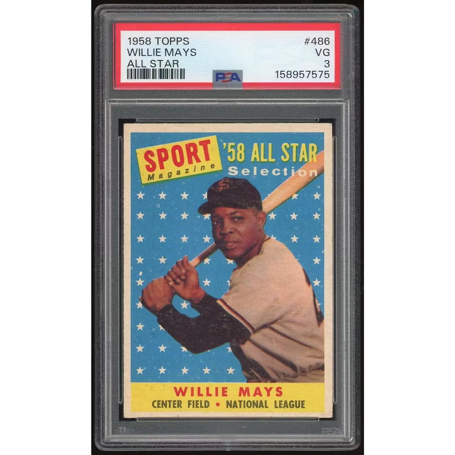 1958 Topps Willie Mays #486 All-Star | PSA 3