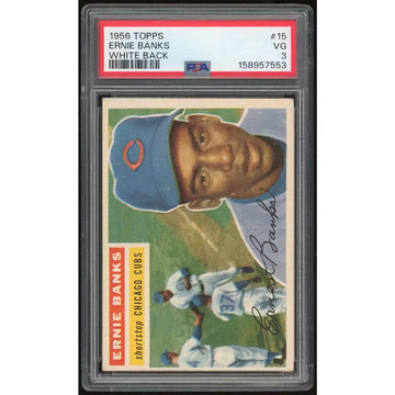 Ernie Banks 1956 Topps #15 Card | PSA 3 Graded