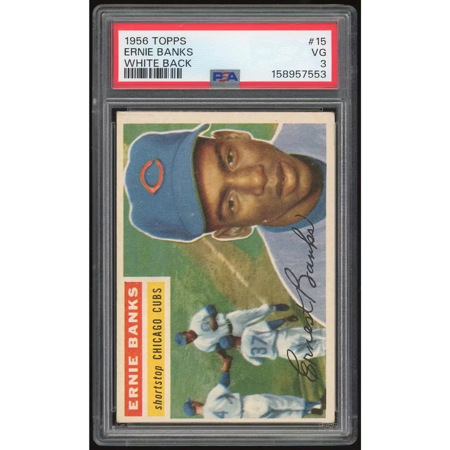 Ernie Banks 1956 Topps #15 Card | PSA 3 Graded