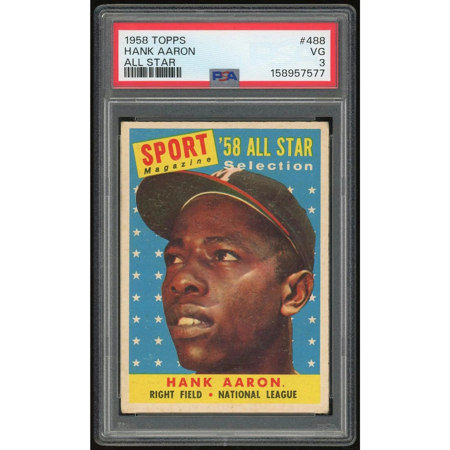 1958 Topps #488 Hank Aaron All-Star Card | PSA 3