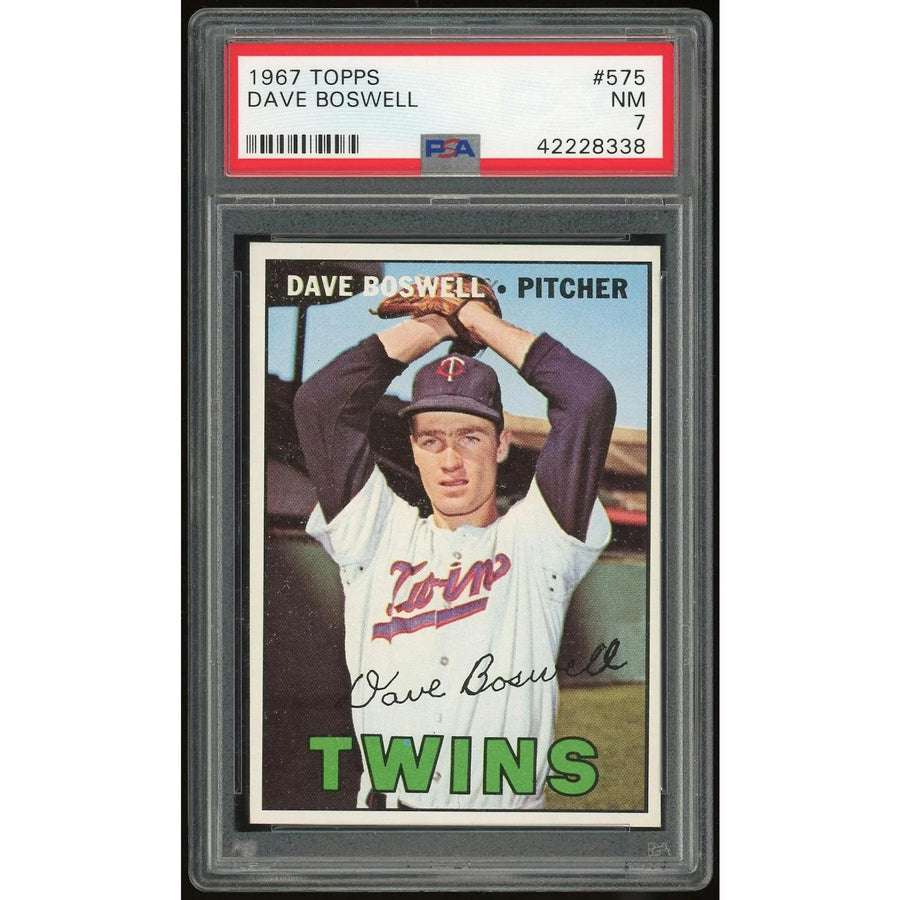 Dave Boswell 1967 Topps #575 Rookie Card | PSA 7