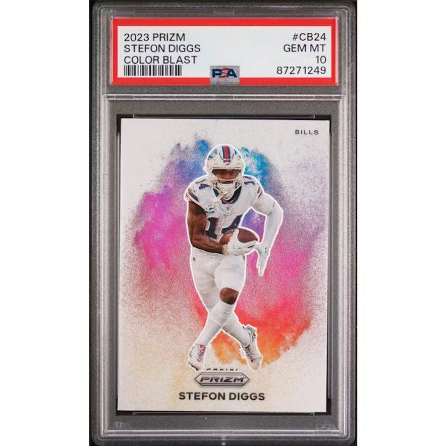 Stefon Diggs 2023 Panini Prizm Color Blast #CB-24 | PSA 10