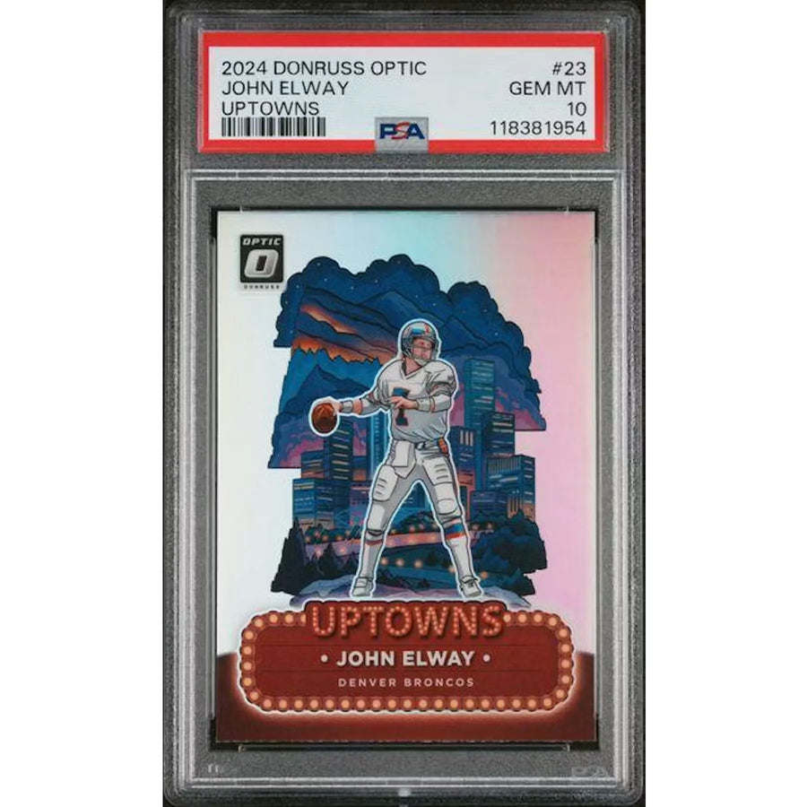 John Elway 2024 Panini Donruss Optic Uptowns #23 | PSA 10