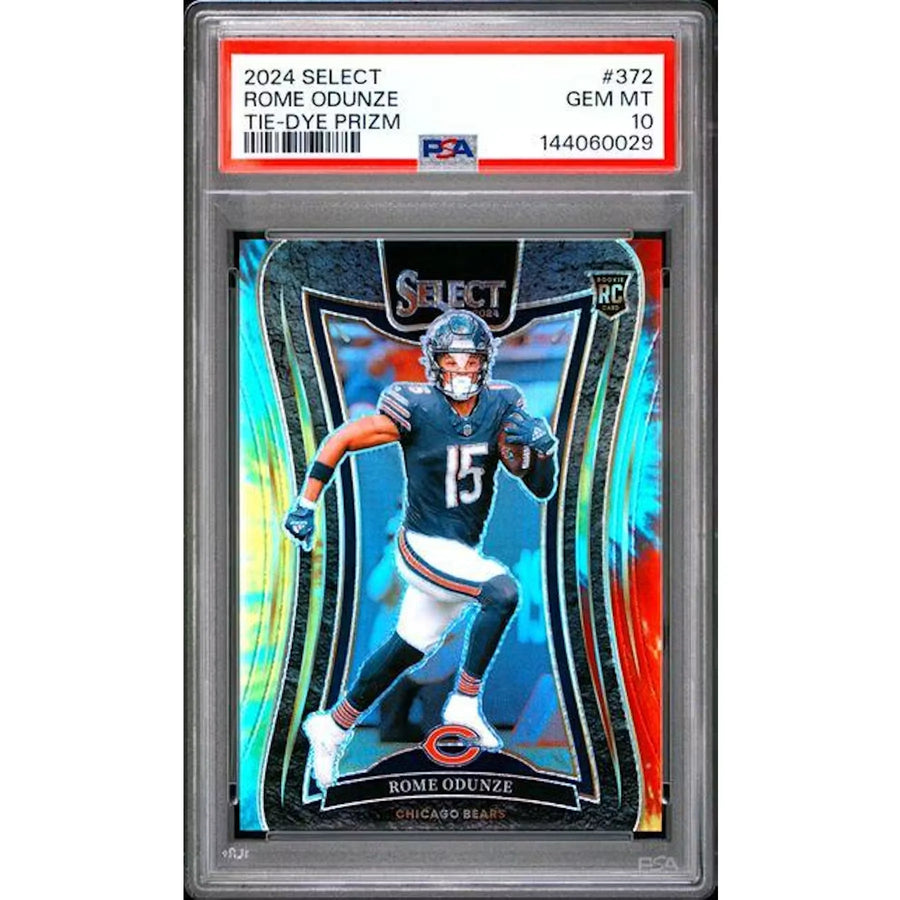 Rome Odunze 2024 Panini Select Rookie Tie-Dye Prizm #372 | PSA 10